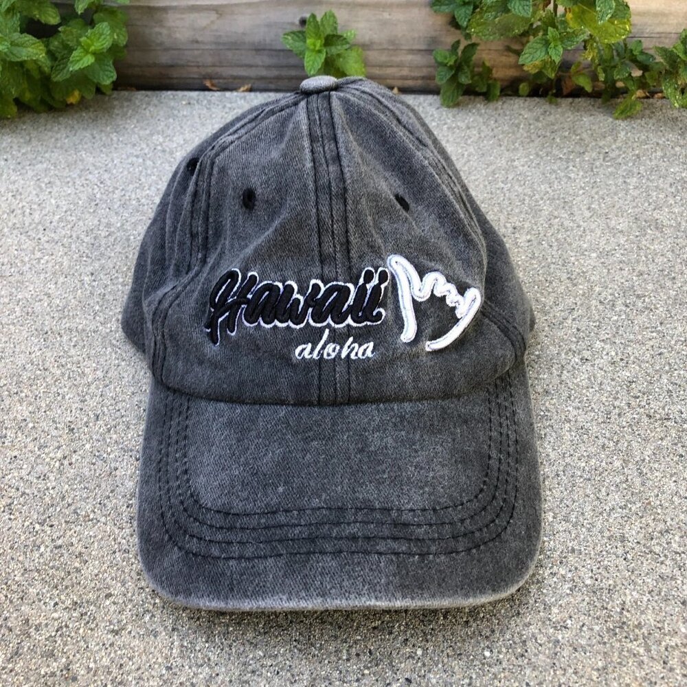 ISLAND CREW HAWAII Shaka Baseball Dad Hat Men's One Size Grey Adjustable Cap​​